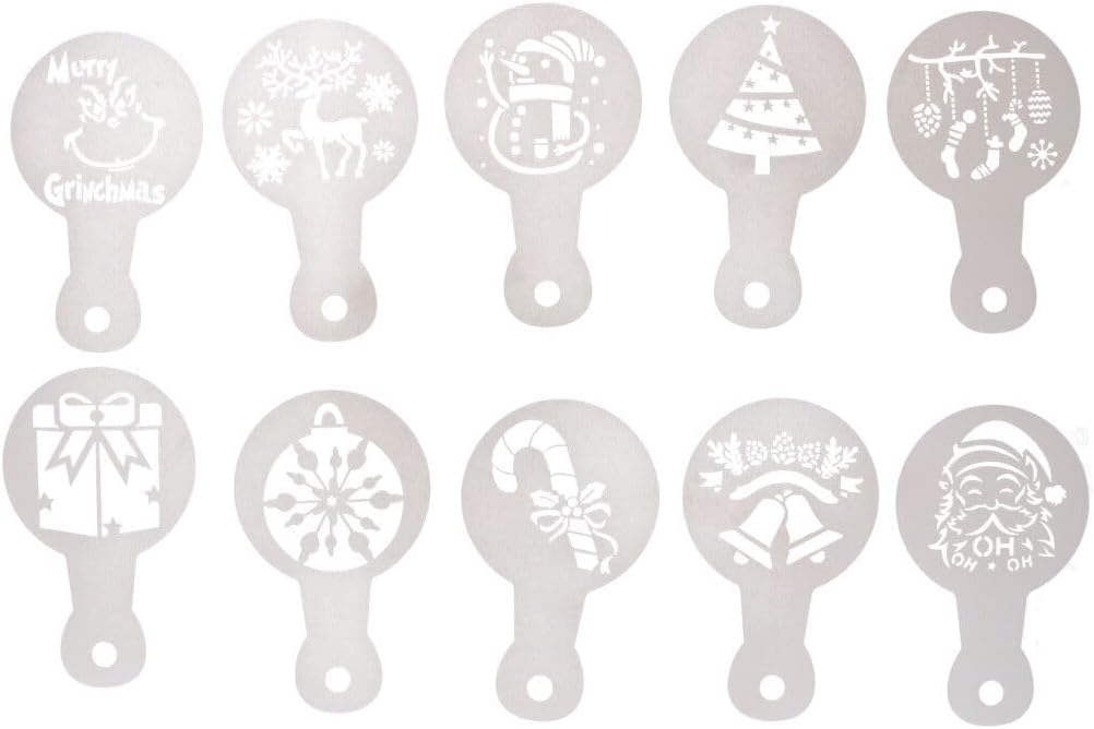 WILTON Christmas Stencils for Cookies, Pack of 20: Christmas Stencils with Christmas Motifs, Reusable, Ideal for Royal Icing, Cocoa, Airbrush and Colour Powder, Plastic – Bild 2