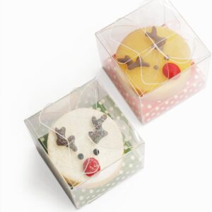 Odoria Dollhouse Cake Christmas Miniature: 1/12 Scale Dessert for Bakery Party Festive – Mini Pastry Bakery Kitchen – Tiny Food Baking Realistic DIY Red Green Pack of 2
