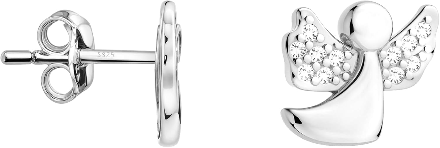SOFIA MILANI - Women's Earrings 925 Silver with Zirconia Stones - Angel Real Stud Earrings
