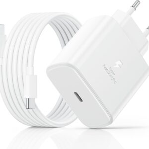 45 W USB C Charger for Samsung, Mobile Phone Quick Charger with 2 m Charging Cable, Type C Fast Charger for Samsung Galaxy S26 S25 S24 S23 Ultra 5G A56, iPhone 17 16 15.45 W Charger Super Fast Charger