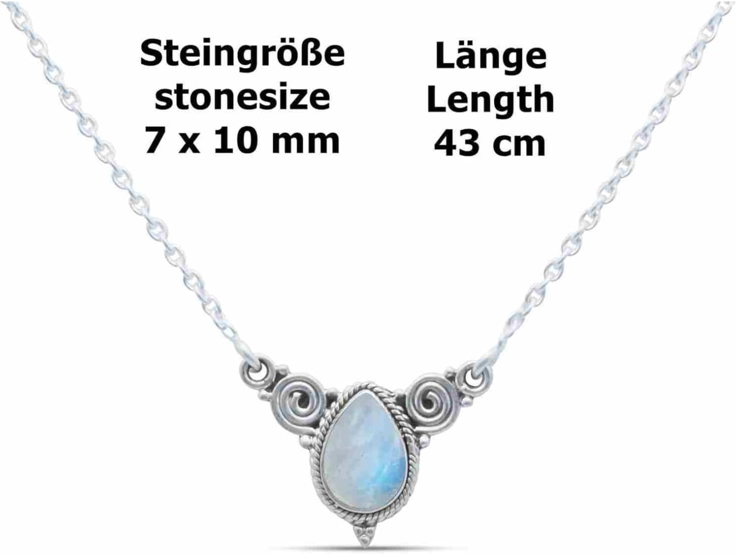 mantraroma Kette 925 Silber SENI mit Edelstein – Bild 3