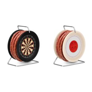 Wurstbaron® Sausage Dartboard Dartboard – 3.5 m Snack Salami Cracow Style on a Mini Roll Drum Black, 240 g & Cable Reel