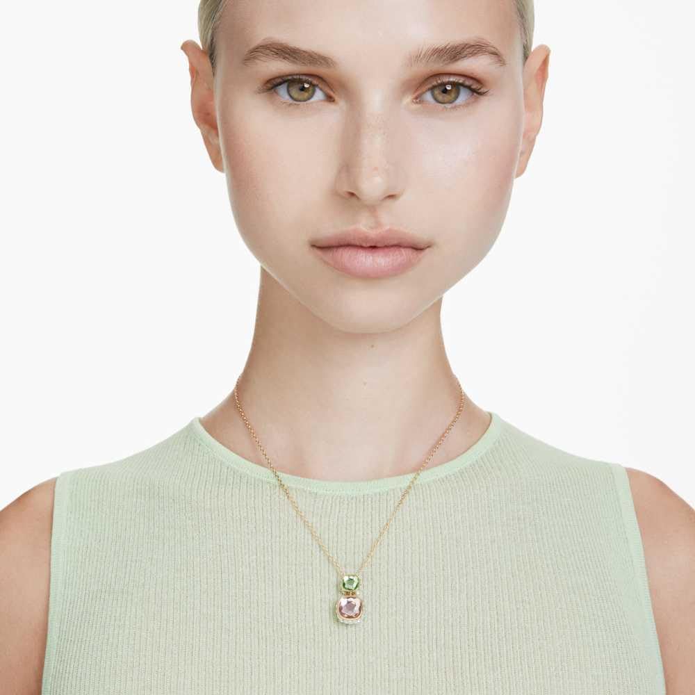 Swarovski Chroma Kollektion, Kissenform-Schliff, Mehrfarbig, Goldfarben plattiert – Bild 6