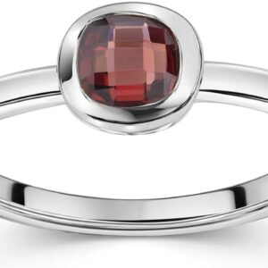 MATERIA by Matthias Wagner Square Gemstone Ring 925 Silver for Women