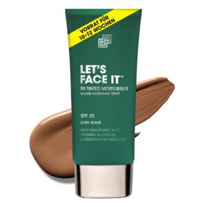 Shakeup Cosmetics - Tinted Moisturiser for Men, SPF25, 24 Hour Moisturising, Mattifying, Easy to Use, Vegan Make-Up, 50ml (Dark, 50ml)