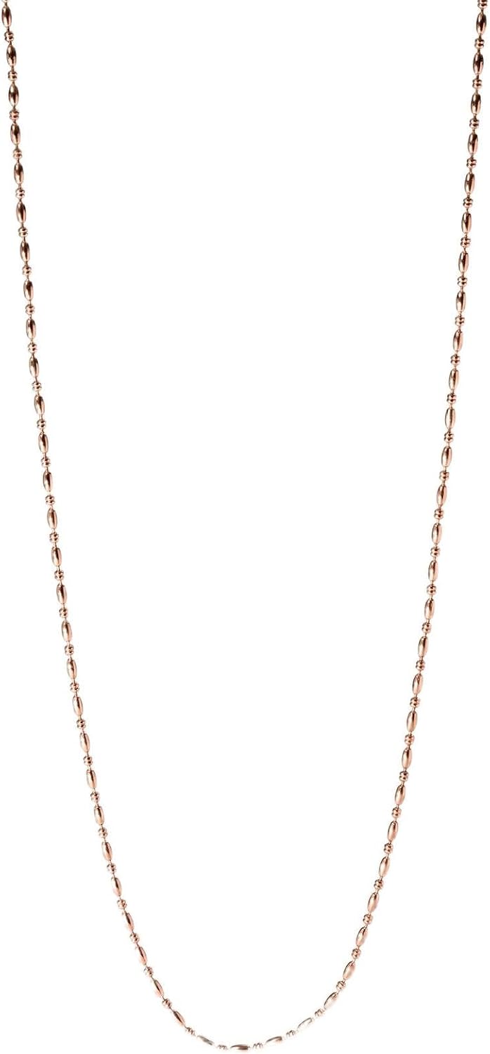 Purelei Moments Women's Necklace - Adjustable Pearl Link Necklace (45-50cm) Elegant Design for Capsule Looks - 18K Gold Plated Stainless Steel Rose Gold Plated or Silver