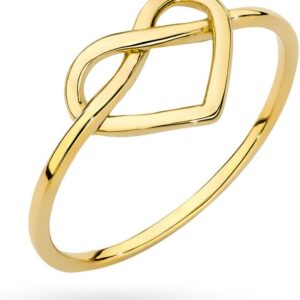 MARKO Women's 333 Real Gold Ring with Heart Motif, Romantic Ring Gold Ladies 8 Carat, Delicate Women's Ring Heart, Gold Jewellery, Engagement Ring Gift, Gold Rings Real Gold 333 Jewellery