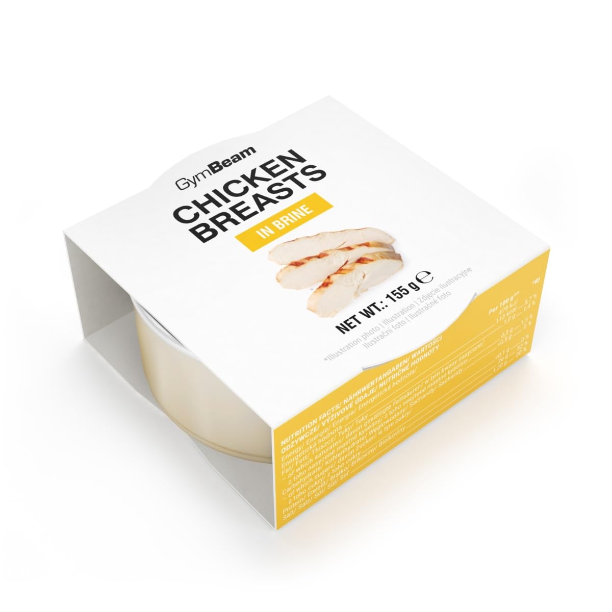 GymBeam Chicken Breast in Brine 12 x 155 g - Ready-to-Eat Chicken Fillet with High Protein Content, Low Fat, Gluten, Lactose and GMO, Ideal for Meal Prep, Salads and Fitness Snacks – Bild 8