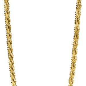 Purelei® Lava Necklace - Elegant Y Chain with Flexible Charms and Fascinating Reflection, Stainless Steel 18K Gold Plated, Rose Gold & Silver - Adjustable 40-45 cm, Shimmering Statement Piece