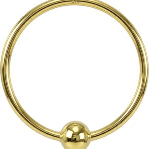 Monster Piercing 9K Gold Nose Ring Nose Piercing 22 Gauge - 8 mm or 10 mm Diameter Open Nose Ring Nose Piercing Women Men