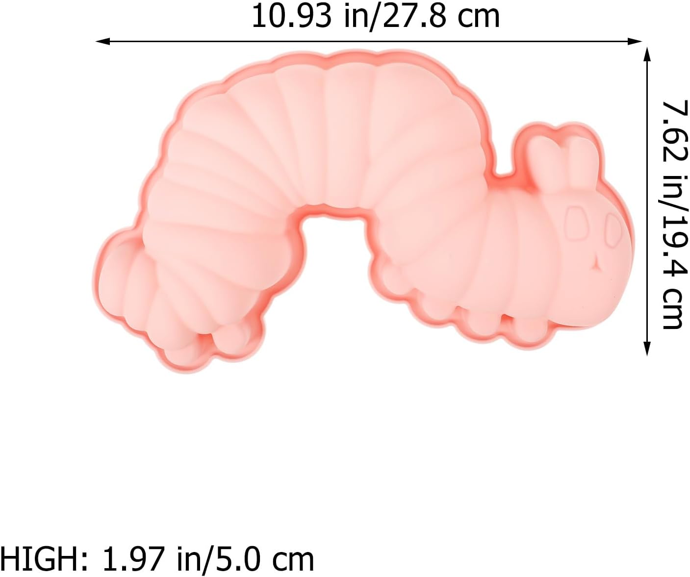 Set of 2 Silicone Caterpillar Baking Moulds for Jelly and Pastries – Bild 2