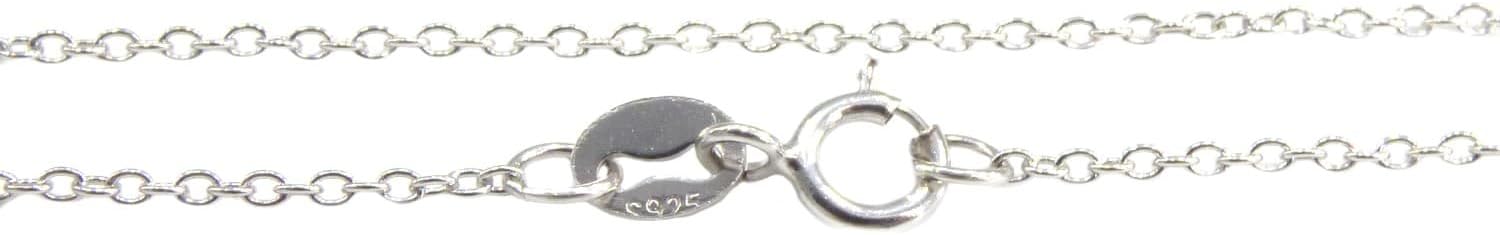 NaturSchatulle Fine Silver Chain 925 Sterling Silver Necklace without Pendant Women's 40-80 cm I 1.2 mm Anchor Chain Ring Clasp Length Curb Chain – Bild 3