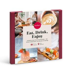 mydays Enjoy Gift Box, Eat, Drink, Approx. 43 Experiences at 500 Locations, Experience Voucher for 1-2 People