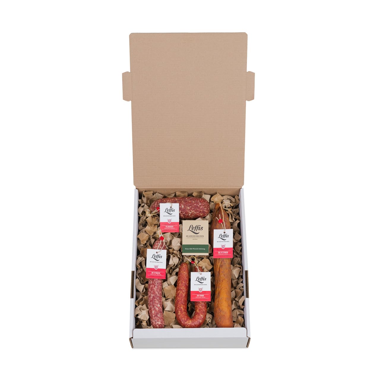 Leffis Sausage Package Best of Ahle Wurscht from North Hesse | Sausage Basket with Awl Sausage Gift Box Men | Ideas for Gift Basket Gift Basket Men
