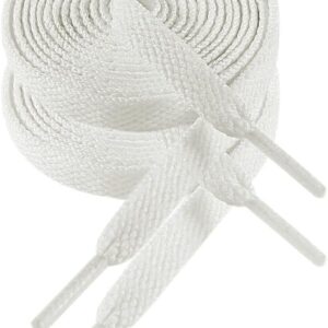 VSUDO Flat Trainer Shoelaces, 8 mm Wide, Replacement Shoelaces for Trainers, Running Shoes, Sports Shoes