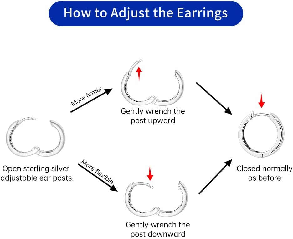 Gold-Plated Earrings Silver 925 Hoop Earrings for Women Gold Earrings for Women Earrings Gold Earrings Women's Earrings Women's Gold Jewellery Gifts – Bild 5