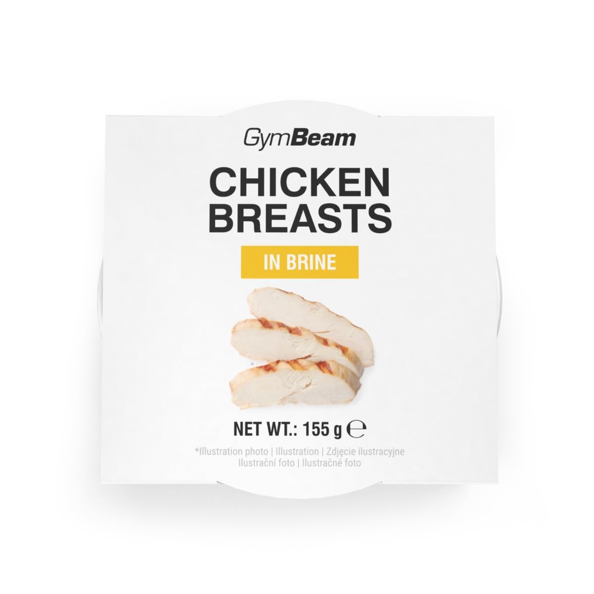 GymBeam Chicken Breast in Brine 12 x 155 g - Ready-to-Eat Chicken Fillet with High Protein Content, Low Fat, Gluten, Lactose and GMO, Ideal for Meal Prep, Salads and Fitness Snacks