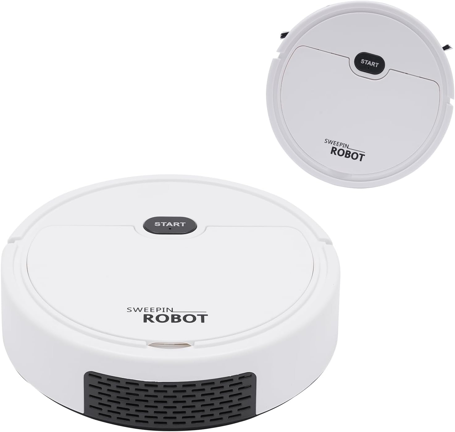 3-in-1 Mop Function Robot Vacuum Cleaner, 500 Pa 30 Min Running Time Plastic White Robot Vacuum Cleaner Robot Mop Robot Sweeper with Suction Station for Hard Floors Wood Marble