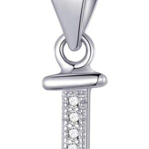 Morella Ladies Necklace Silver, Pendant, 925 Silver Rhodium Plated With Zirconia, White, 45 cm
