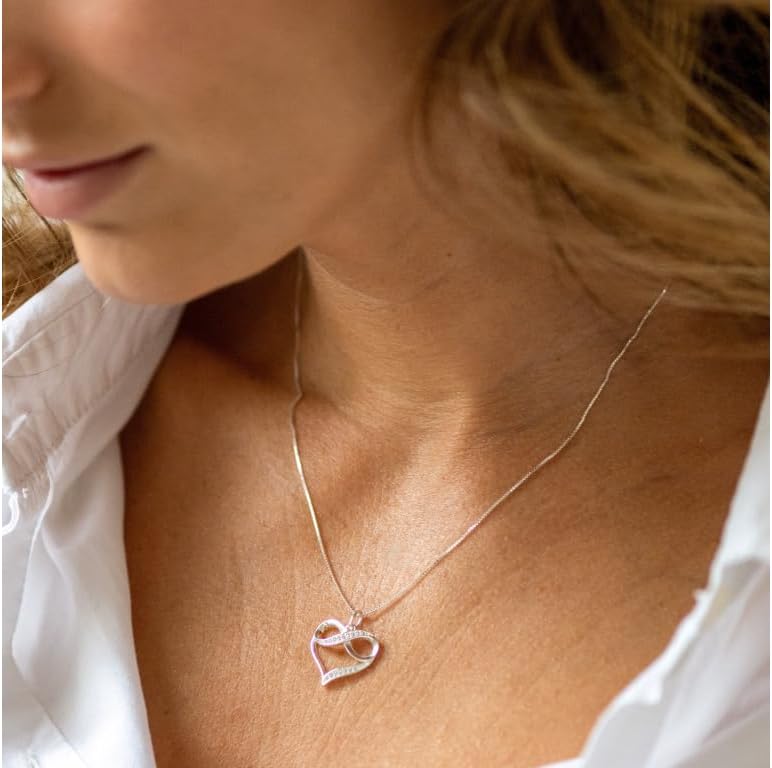 Olivie Sterling Silver Necklace Heart & Infinity 925 for Women – Bild 4