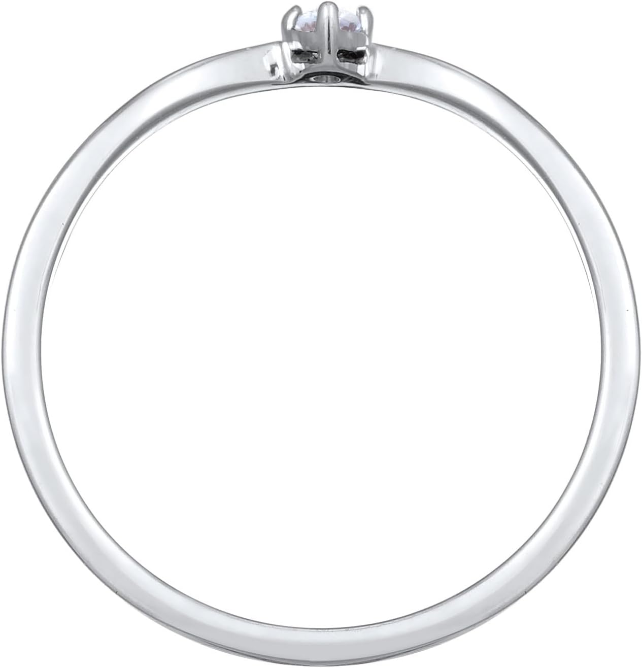 Elli Ring Damen Stapel V-Form mit Diamant (0.035 ct.) 925 Silber – Bild 3