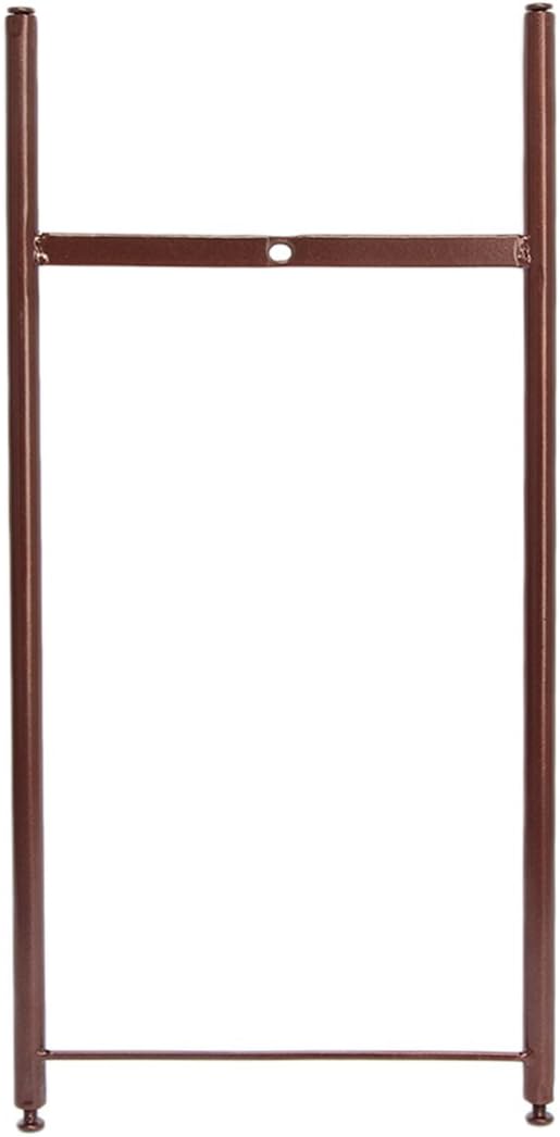 FullBerg 2-Tier Metal Flower Shelf for Plants and Hanging Basket, Four Wheel Drive Flower Stand for Indoor Balcony, Living Room, Plant Stairs, Flower Stairs, Garden Shelf, Outdoor Decoration, Antique Bronze – Bild 5