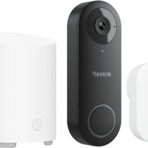 Reolink PoE Video Doorbell Security Bundle: 5MP UHD Video Doorbell with Chime & 180° Wide Angle + Home Hub Mini with Local Memory, Dual Band Wi-Fi, Encrypted