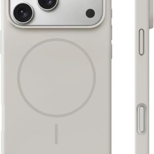 TOCOL Liquid Silicone Magnetic Case for iPhone 17 Pro, Stone Grey
