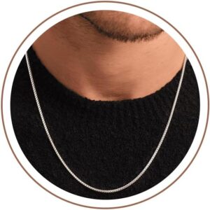 3 mm Men's Stainless Steel Wheat Chain Necklace 41/46/51/56/61 cm