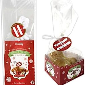 Ameisenkeks Gift Wrapping Set for Pastry & Chocolates - Set of 6 | Boxes, Clear Bags & Gift Tags | Christmas Packaging, Cookie Boxes, 8 x 8 x 5.5 cm & 15.5 x 28.5 cm