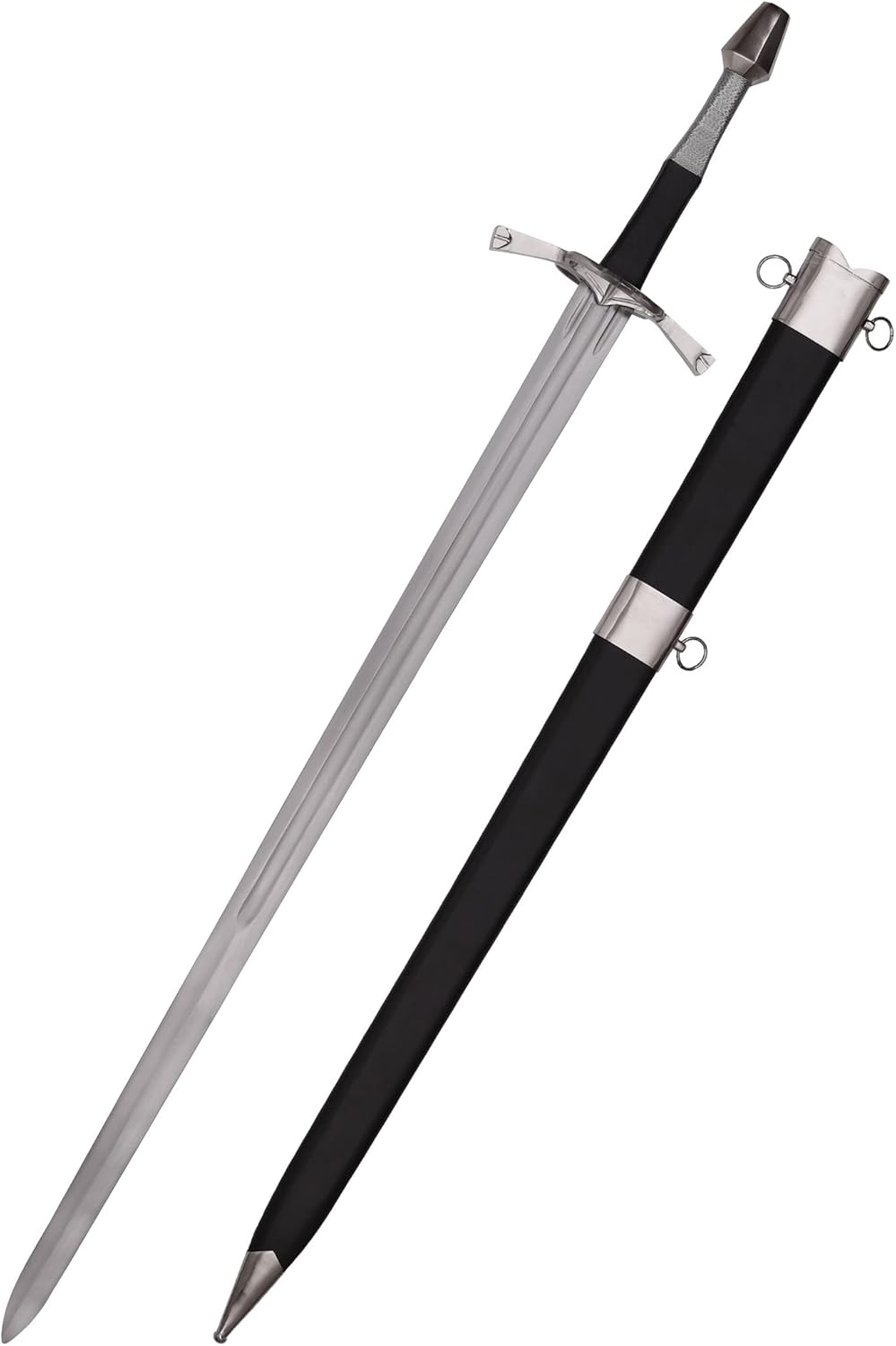 Battle-Merchant Long Sword with Paring Ring + Sheath