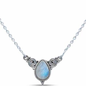 mantraroma Kette 925 Silber SENI mit Edelstein