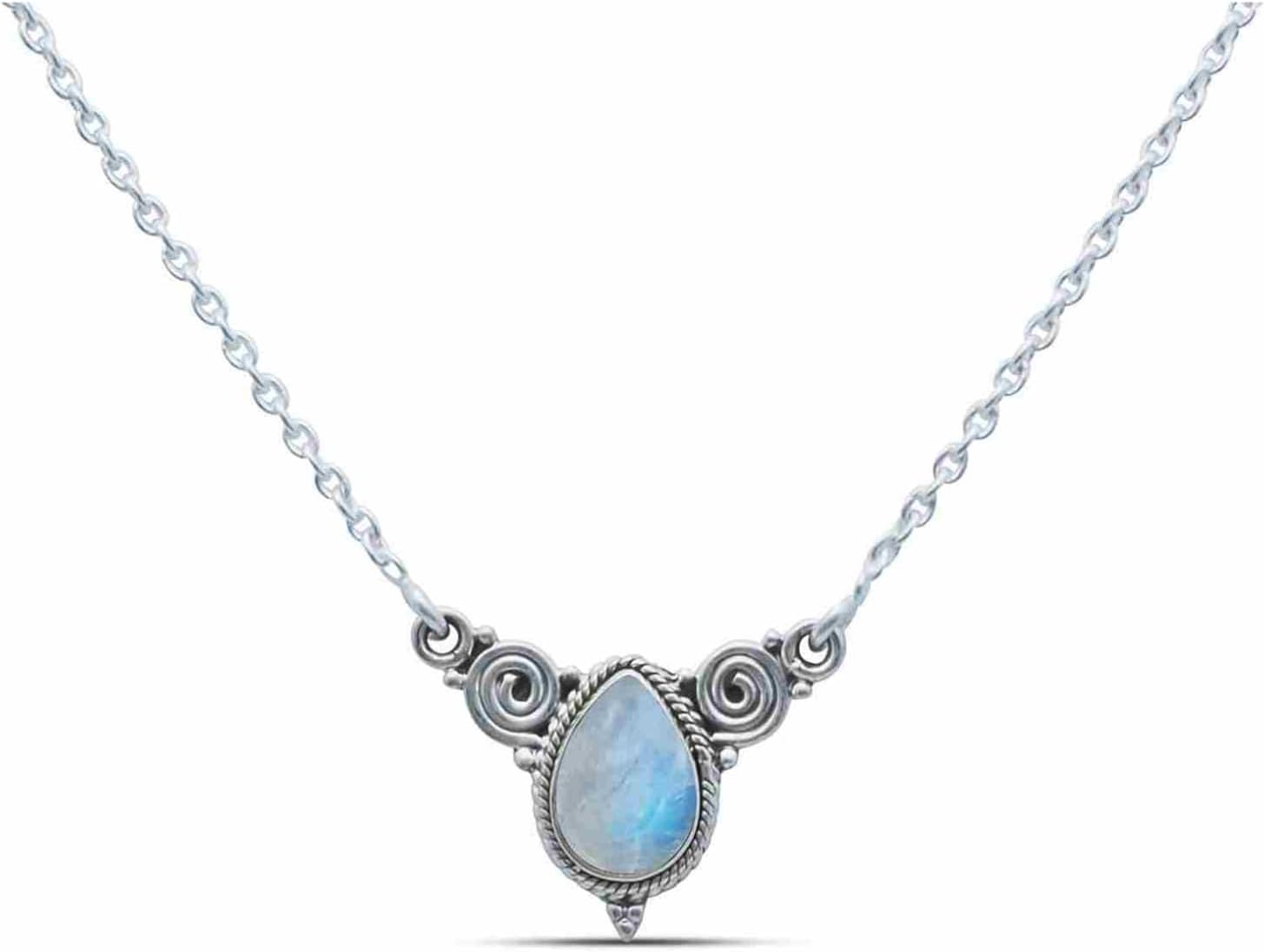 mantraroma Kette 925 Silber SENI mit Edelstein