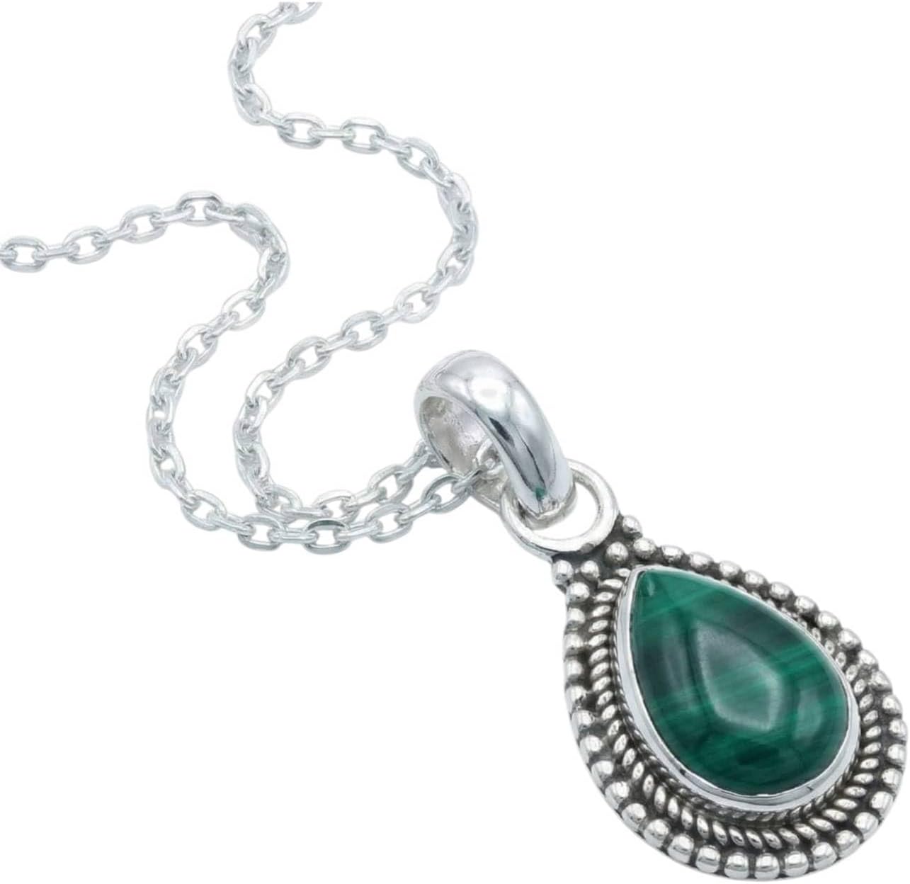 mantraroma Silberkette Damen 925 mit Edelstein