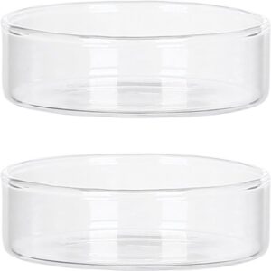 SHINEOFI Kleiner Glas Dessertteller 2 Stück aus Glas für Halloween Party