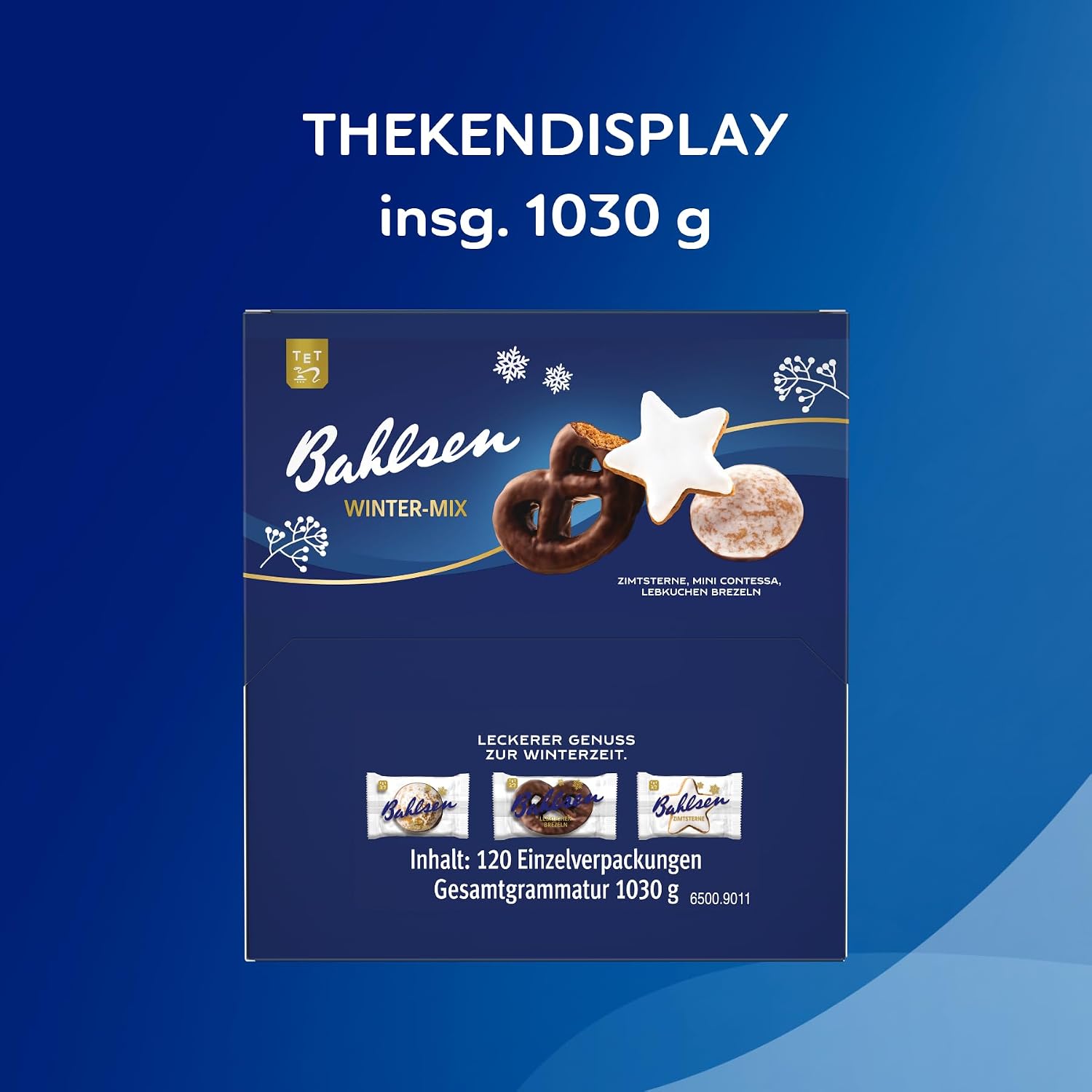 Bahlsen Winter Mix - With Gingerbread and Cinnamon Stars - 1 Pack Counter Dispenser - Individually Packed (1 x 1.03 kg) – Bild 5