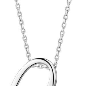 MIORE Women's 925 Silver Heart Necklace, Women's Necklace Pendant Silver Heart with Real Diamond, Hypoallergenic Silver Chain 45 cm, Heart Pendant, Silver Jewellery, Women's Jewellery in Elegant Jewellery Box