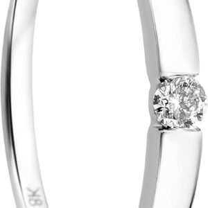 OROVI Women's Engagement Ring, 8 Carat (333) White Gold/Yellow Gold - Diamond Ring, Gold Ring with Natural Diamond, Hypoallergenic Gold Ring, Jewellery Women, Gold Jewellery, Includes Elegant