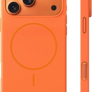 TOCOL Liquid Silicone Magnetic Case for iPhone 17 Pro, Orange
