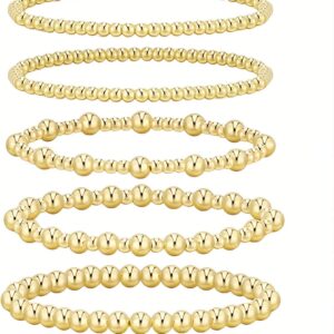 Bracelet for Women 4/6 mm Bracelets Plastic Beaded Bracelet Women Stretch Bracelets 1 Set