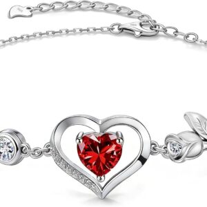 Women’s S925 Silver Bracelet with I Love You.