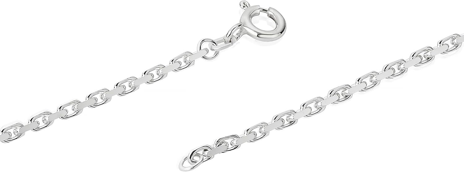 NKlaus Solid Anchor Chain Necklace 925 Silver Chain Diamond-Coated 1.60 mm Wide – Bild 2