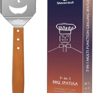 BBQ Spatula for Grill, 7 in 1 BBQ Tool, Dad BBQ Gifts