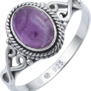 BAGHIMI Oval Ring Made of 925 Sterling Silver