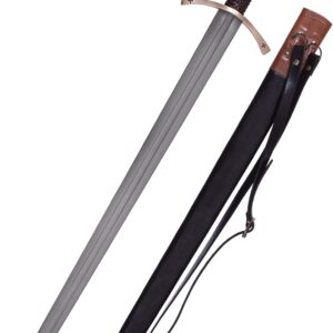 Battle-Merchant Real Steel Templar Sword with Scabbard Crusader