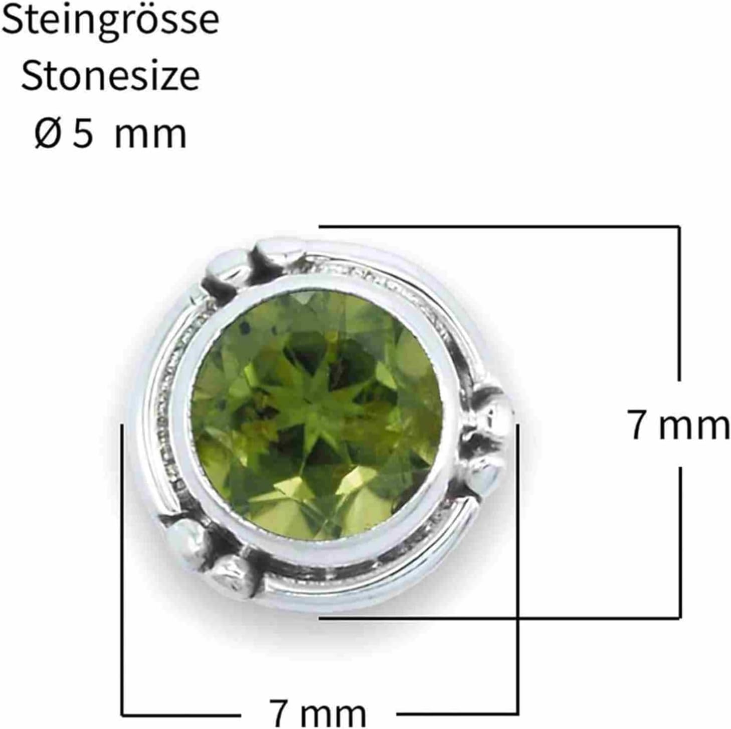 Edelstein Ohrringe Damen 925 Silber – Bild 3