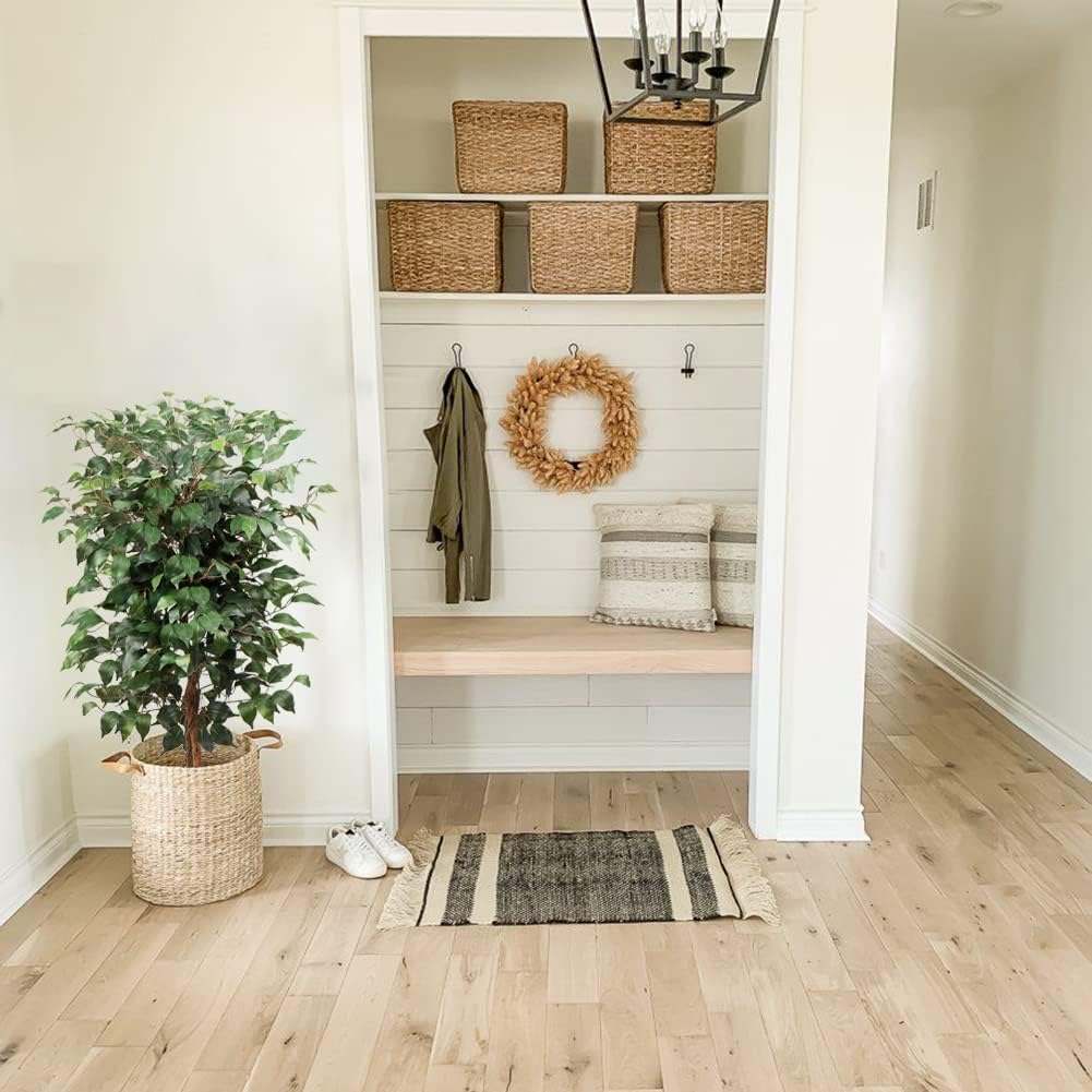 Artificial Plant Large Artificial Tree Ficus Benjamini Artificial Plant Tree with Real Wood Trunk Ideal for Interior Decoration Green – Bild 7