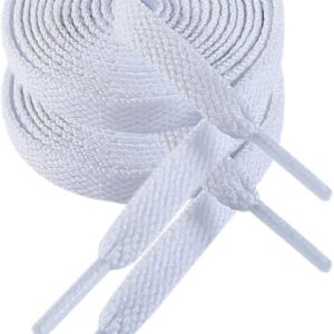 VSUDO Flat Trainer Shoelaces, 8 mm Wide, Replacement Shoelaces for Trainers, Running Shoes, Sports Shoes