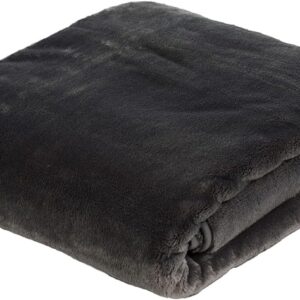 Gözze Premium Cashmere Feel, Cosy Lounging and Cuddling Blanket, 500 g/m² – 180 x 220 cm, Anthracite