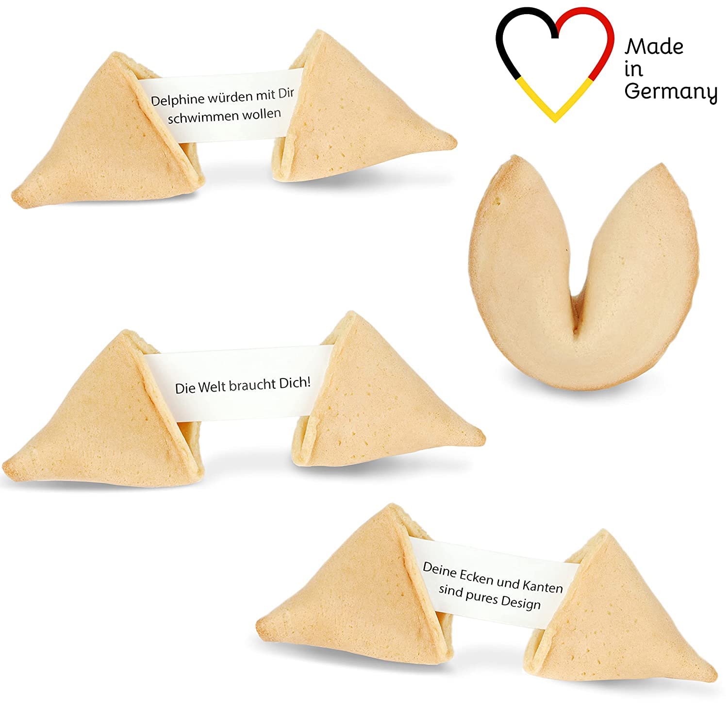 Glückskekse Ein Kompliment für Dich Pack of 15 Lucky Biscuits Compliment Gift Mother's Day, Thank You, Gift Office, Schön dass Du da bist, Advent Calendar Filling, Freshly Baked, Vegan & Made in Germany – Bild 4